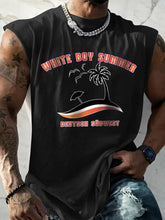 Herren Weißer Junge Sommer bedruckte Weste zartstils